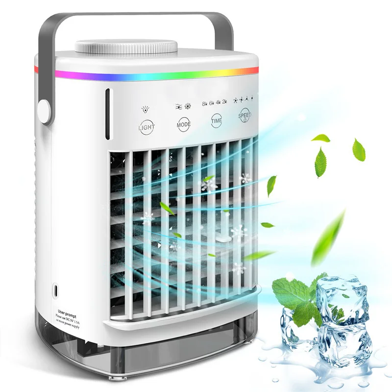 

USB Portable Air Conditioner Mini Fan Cooler Air Cooler Air Conditioning 3 Gear Speed Air Cooling Fan Humidifier for Home Office