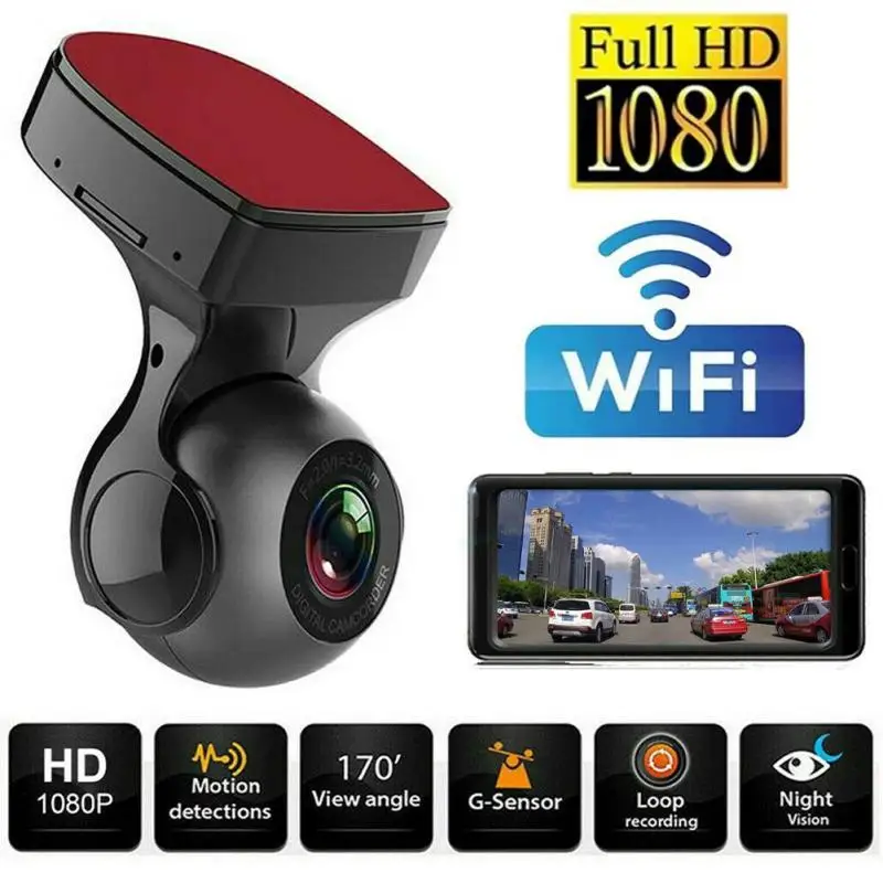 

M5 Mini Wireless Car DVR WiFi Driving Recorder High-definition Night Vision Wide Angle Vehicle Camera ADAS Android USB Dash Cam