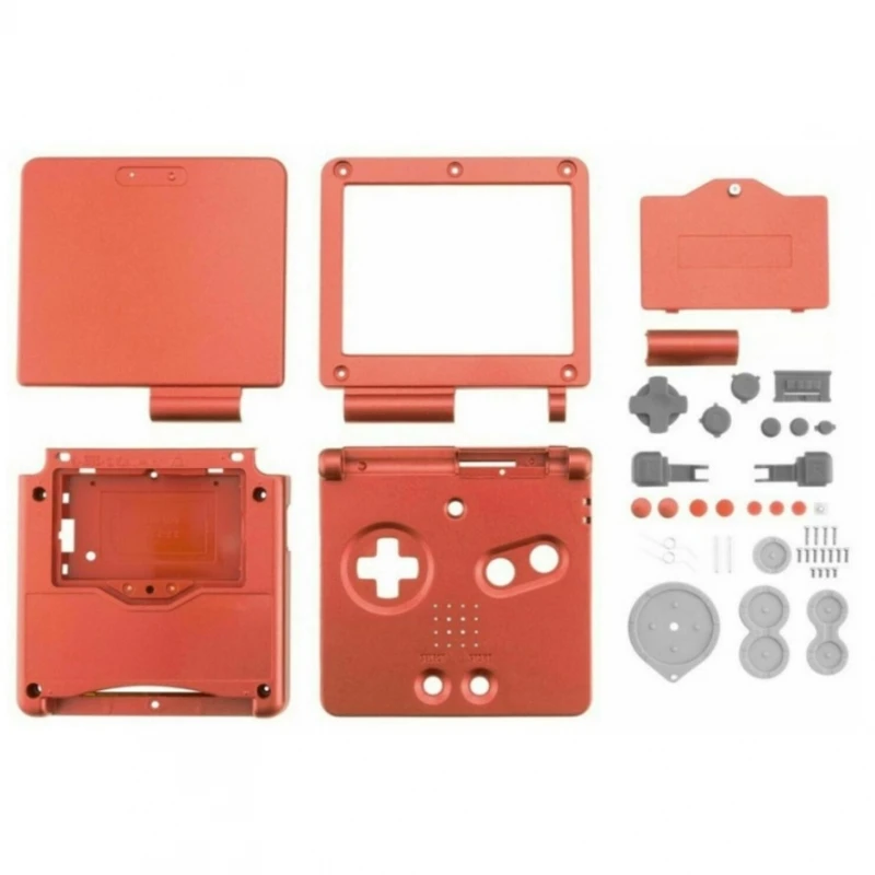 Nintendo Game Boy Advance Sp Gba Sp Full Housing Red # Nintendo Game Boy Advance Sp (Ags-001 Ags-101) Full Cover