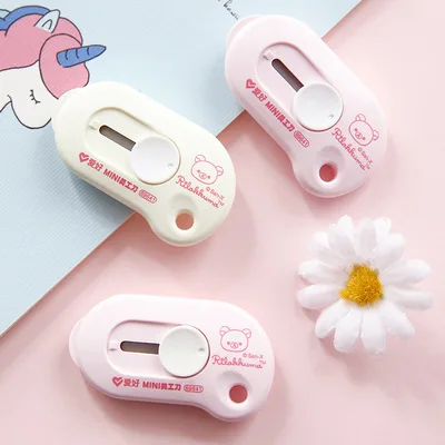 2pcs Mini Retractable Rilakkuma Utility Knife Box Letter Cutter box cutter,utility knife,cutting knife,art knife,box opener