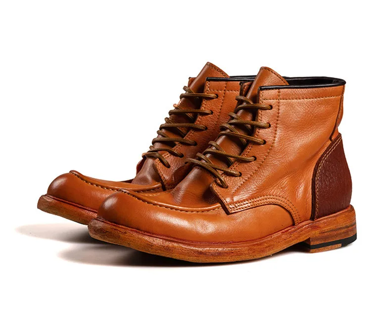 British Fashion Washed Retro Riding Boots