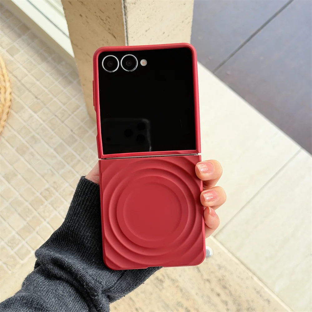 Candy Color Wavy MagSafe-Enabled Shockproof Case with Wireless Charging Compatibility