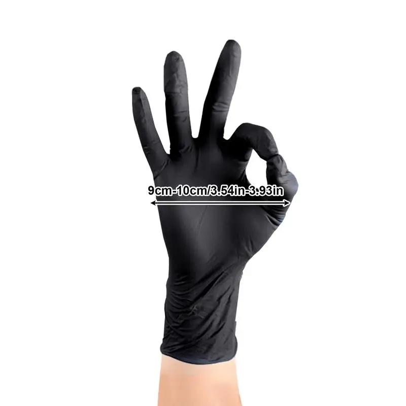 Nitrile Throwaway Gloves Nitrile Gloves 100X Black Latex Throwaway For Cooking Cleaning
