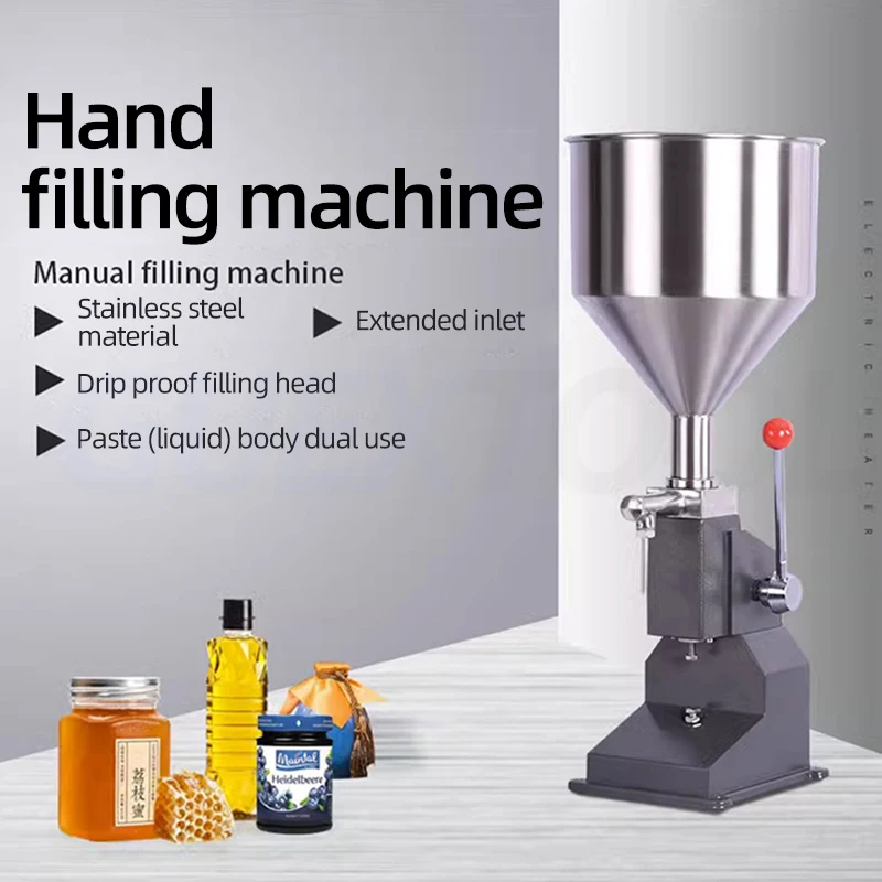 

100ML 220V Manual Filling Machine Soy Sauce Paste Liquid Baijiu Honey Quantitative Filling Machine Packaging Machine