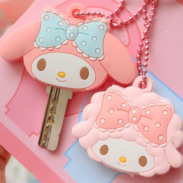 Kawaii Sanrioed Accessories Hello Kittys My Melody Cinnamoroll Kuromi Cartoon Cute Anime Doll Keychain Pendant Key Case Gift Toy 1