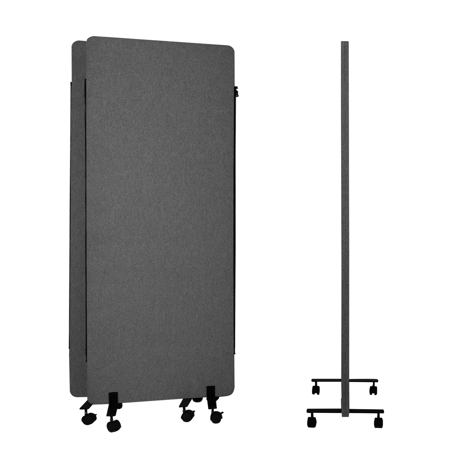 3 Panel Soundproof Privacy Panels for Dorm Studio Office (pulley Dark Grey)