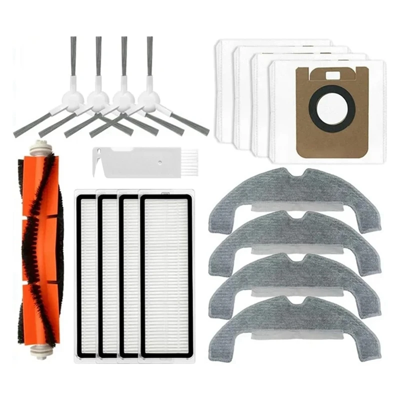 

Аксессуары для Dreame D9 Plus RLD11GD, сменные детали, насадка на ролик, боковая щетка, Hepa фильтр, насадка на швабру, пылесборники