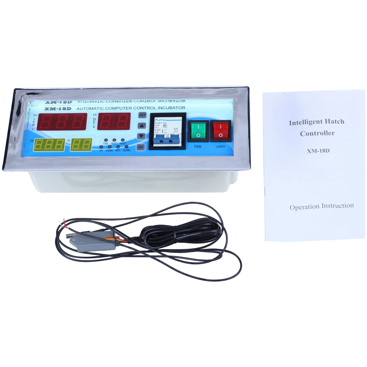 

XM-18D Automatic Egg Incubator Controller Digital LED Temperature Controller Temperature Humidity Sensors Egg Hatcher