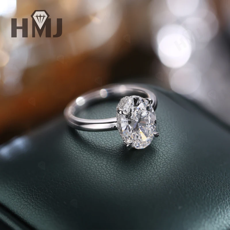 Ring mit im Labor gezüchtetem Diamanten 2ct Ovalschliff DEF VS/VVS CVD HPHT Echtes 10K 14K 18K Gold PT950 mit Zertifikat Klassisches Jubiläumsgeschenk – Detail 12