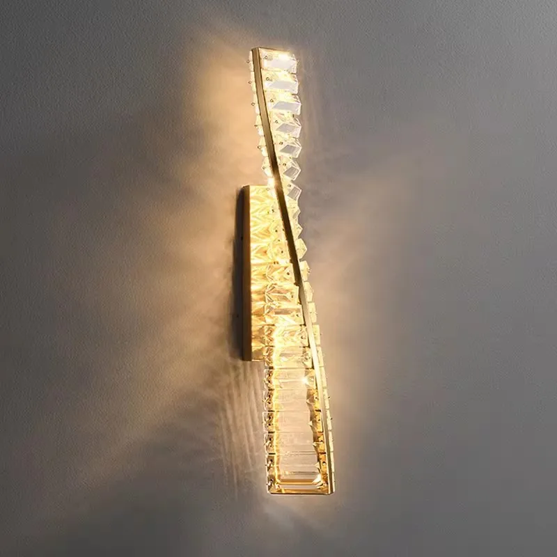 Icon Gold Linear Sconce - illuminated view