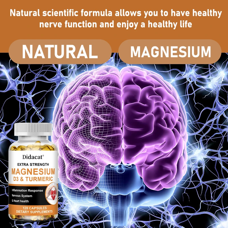 High Absorption Magnesium Capsules 500 Mg - Helps Improve Muscle, Sleep, Joint, Bone, Immune, and Cardiovascular Health
