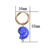Cute Candy Color Sea Snail Charms Dangle Hoop Earrings for Women Stainless Steel Huggie Marine Organism Summer Beach Ear Jewelry 6