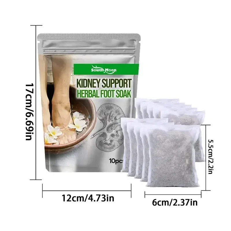 10pcs/bag Herbal Foot Soak Ginger Lymphatic Kidney Support Bath Wormwood Feet Bath For Sleep Foot Powder 수면제