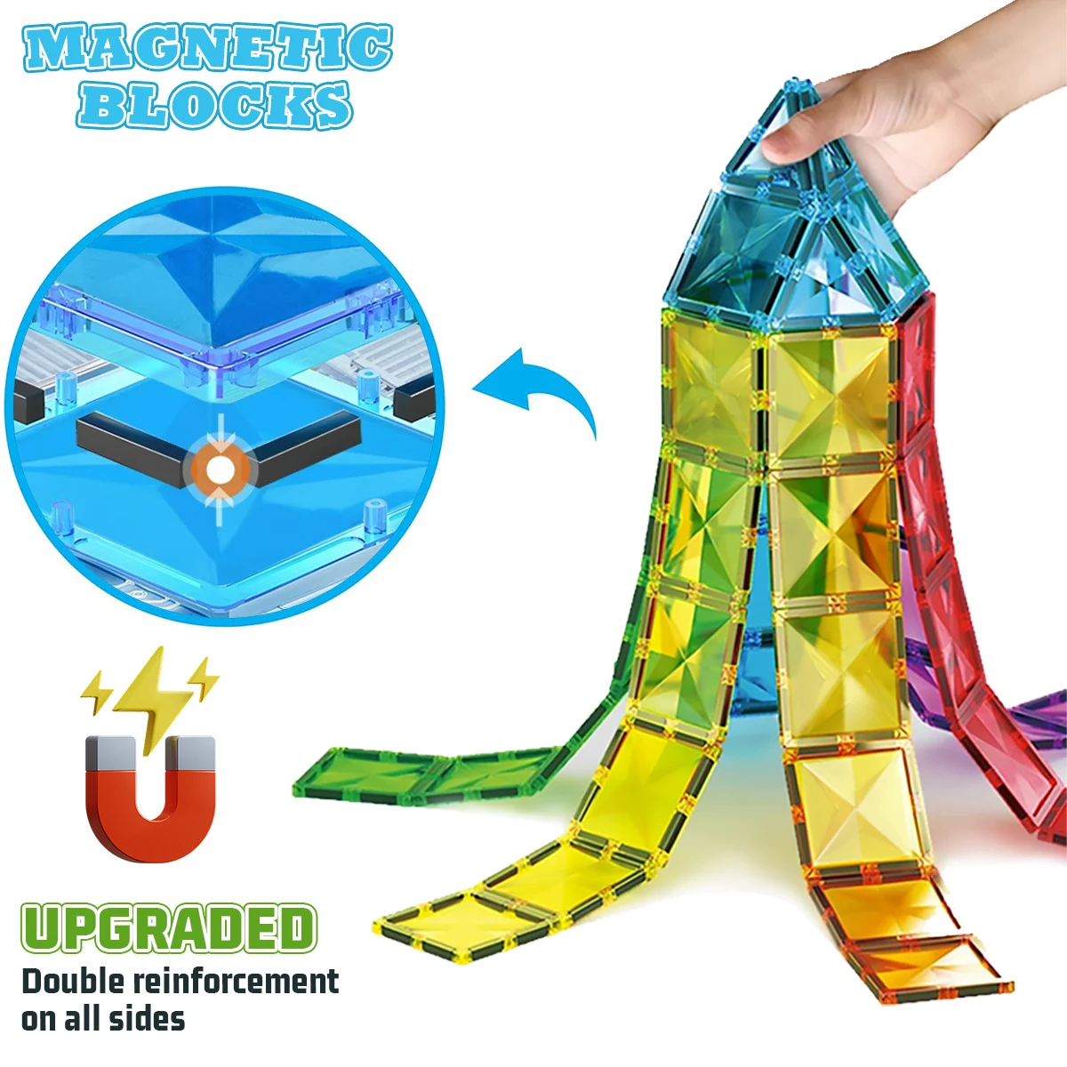 Light Magnetic Building Blocks 3D educational STEM Building Toys stimulate creativity and brain development for boy girl gift magnetic building blocks magnetic assembly toy
