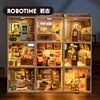 Robotime Rolife Super Creator Series Plastic Dollhouse Building Blocks for Kids Yum Burgers Leisurely Cheers Bar Sweet Sips Tea 1