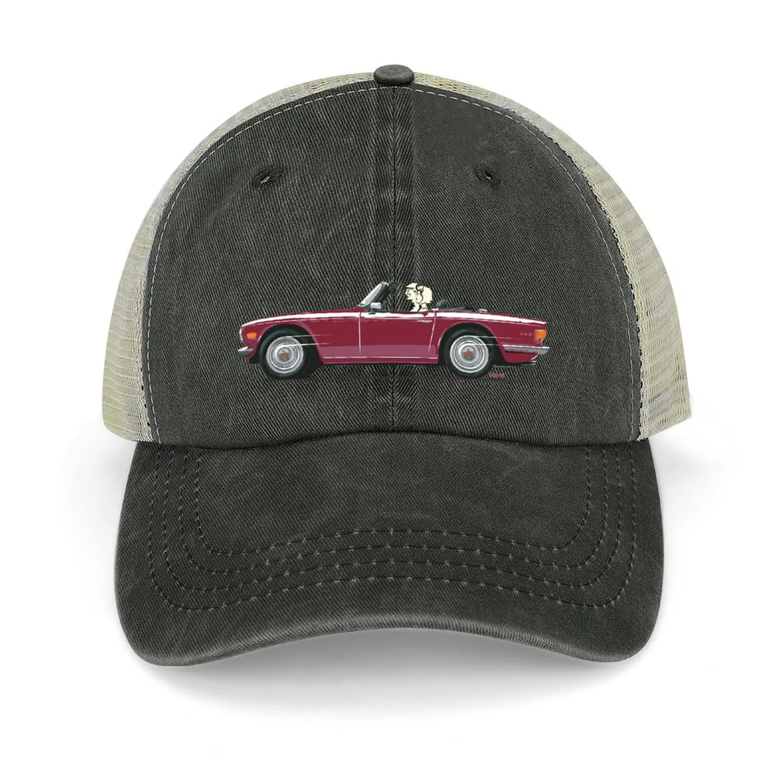 

UK Damson Red colour TR6 – the Classic British Sports Car Cowboy Hat Ball Cap Designer Hat Caps Women Men's