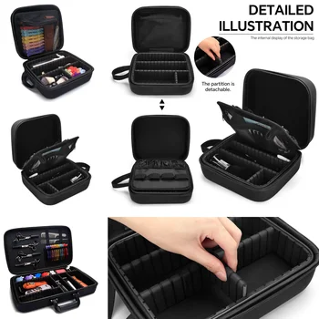 Organizzatore cosmetico portatile per borsa per trucco da salone di grande capacità con forniture per parrucchieri di qualità premium, dimensioni SML disponibili