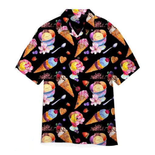 thumbnail image 1 of Camisa hawaiana 2024 para hombre, camiseta de verano con helado, estampados de playa, camisa de manga corta, tops casuales, diseño original, ropa para hombre, 1 of 5