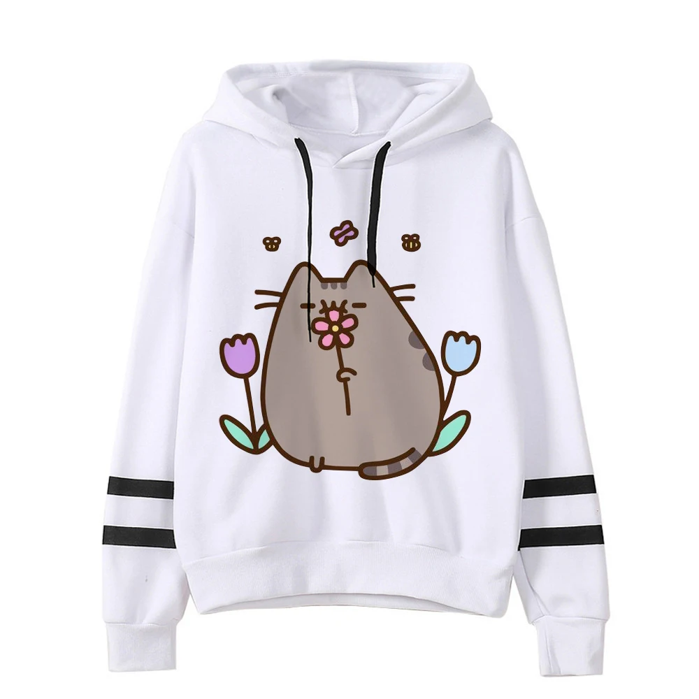 thumbnail image 1 of Ullzang-Sudadera con estampado de gato Pusheen para mujer, ropa con capucha de estilo coreano, Kawaii, Harajuku, 1 of 5