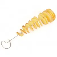 Spiral Potato Cutter with 4 Stainless Steel Sticks Tornado Potato Slicer Manual Twisted Potato Slicer Kitchen Accessories 6