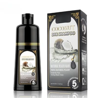 500ml Coconut Ginger Shampoo Fast Black Hair Dye Coloring Nourishing Shampoo Hair Care Tool hair darkening shampoo bar 1