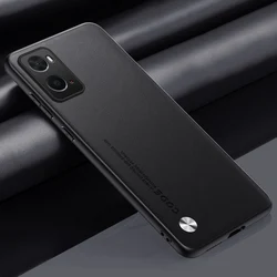 Luxury PU Leather Matte Silicone Shockproof Full Protection Phone Case - OPPO A36 (Black)