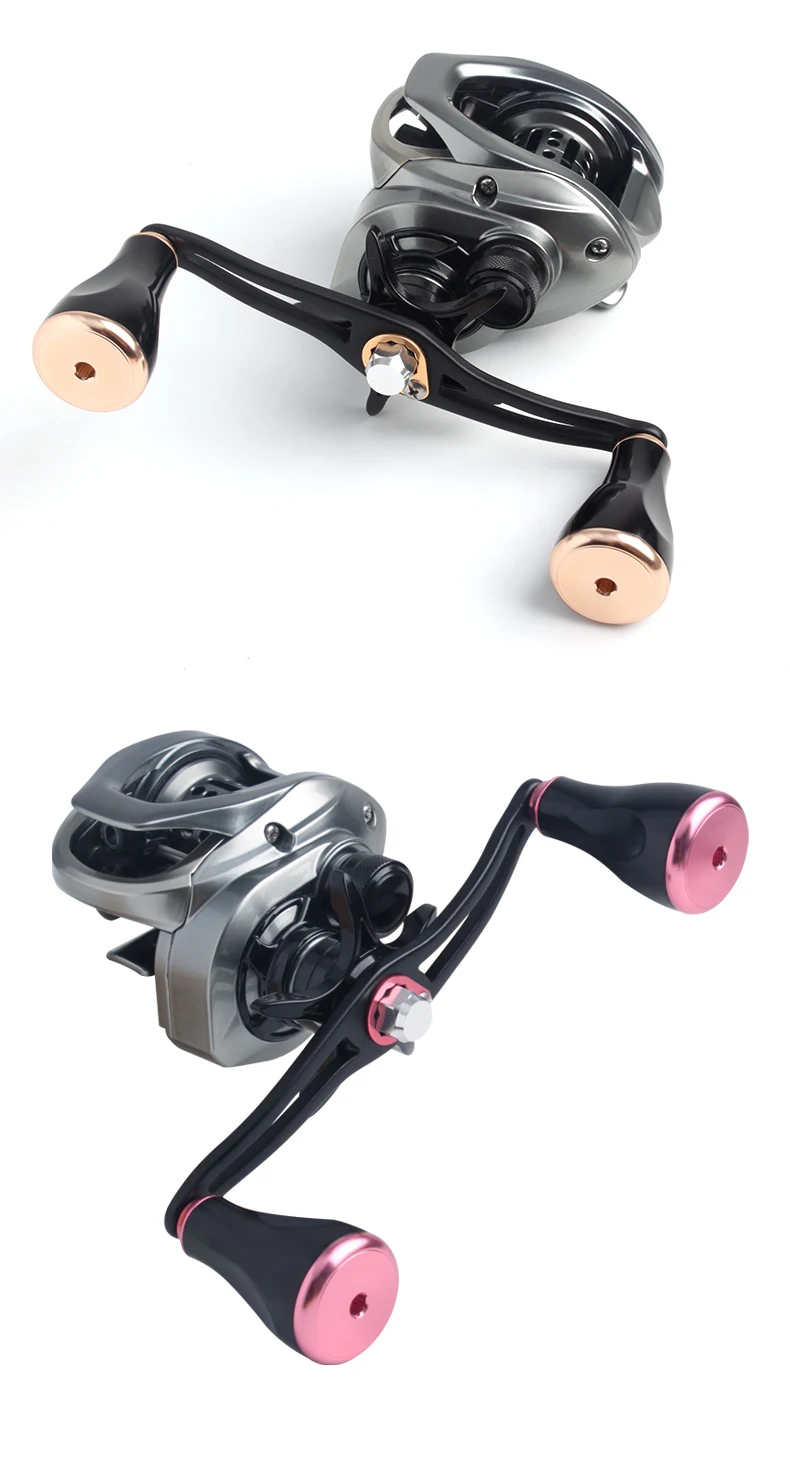 Ruke Neue angelrolle griff Legierung Aluminium doppel rocker Länge 130mm 7*4/8*5mm loch anzug Dai/Shi/Ab reel griff DIY zubehör – Detail 12