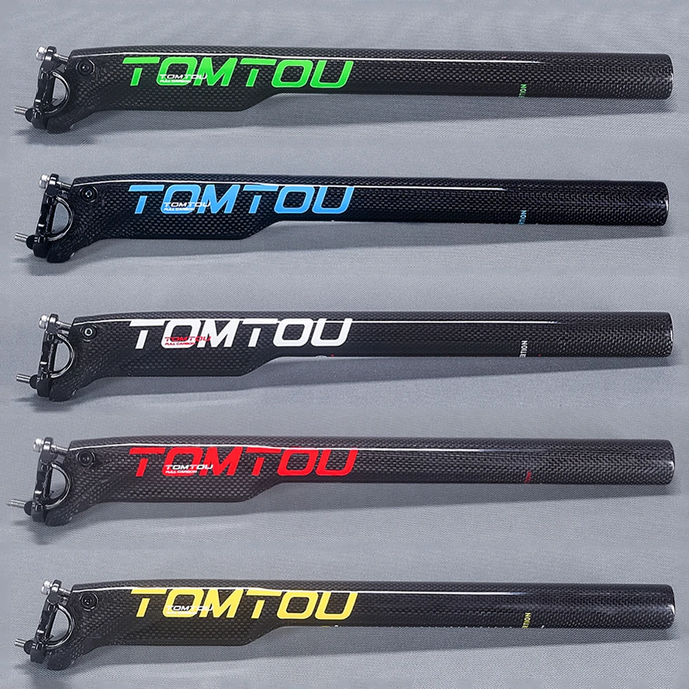 

TOMTOU Carbon Fiber Seatpost Bicycle Seat Post Tube for MTB Road Mountain Bike Parts Offset 20mm Diameter 27.2/30.8/31.6mm