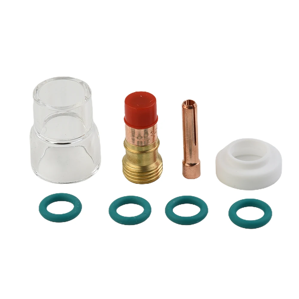 

8pcs Kit That Enhances your Welding Results For WP 17/18/26 TIG Welding Torch Stubby Gas Lens #12 Heat Glass Cup