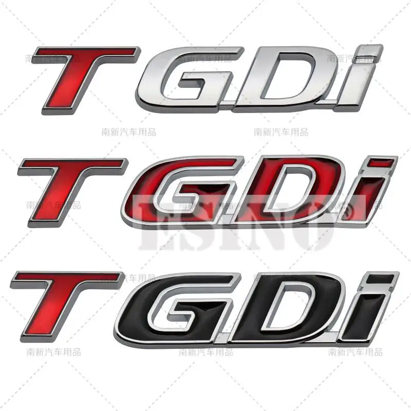 

3D TGDi Car Trunk Zinc Alloy Adhesive Badge Emblem Rear Body Tailgate Adhesive Badge for Hyundai Sonata IX35 Tucson Elantra