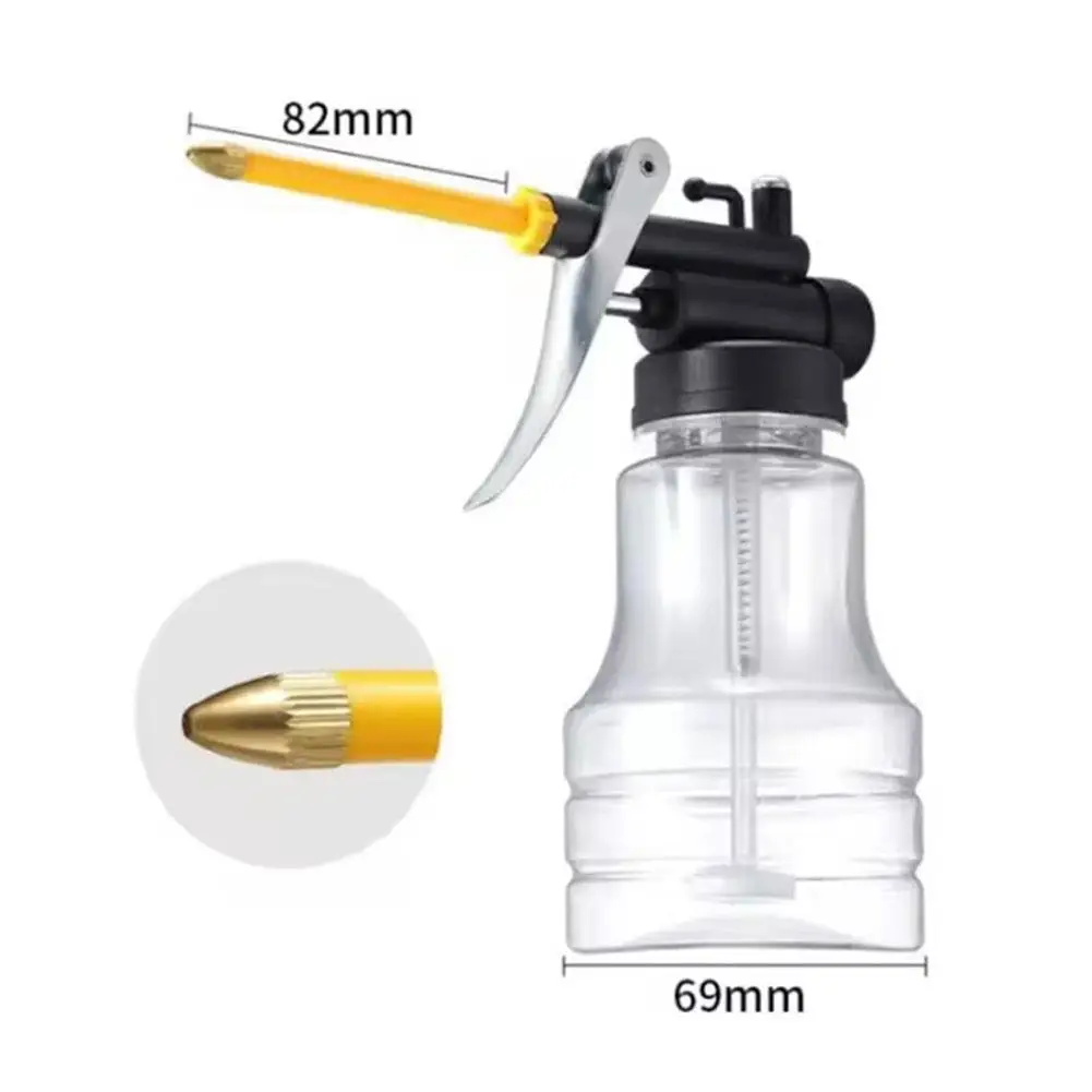 250ml Oiler Grease Guns Equipment High Pressure Pump Oiler Lubrication Oil Can Plastic Machine Oil Pot Extended Hose