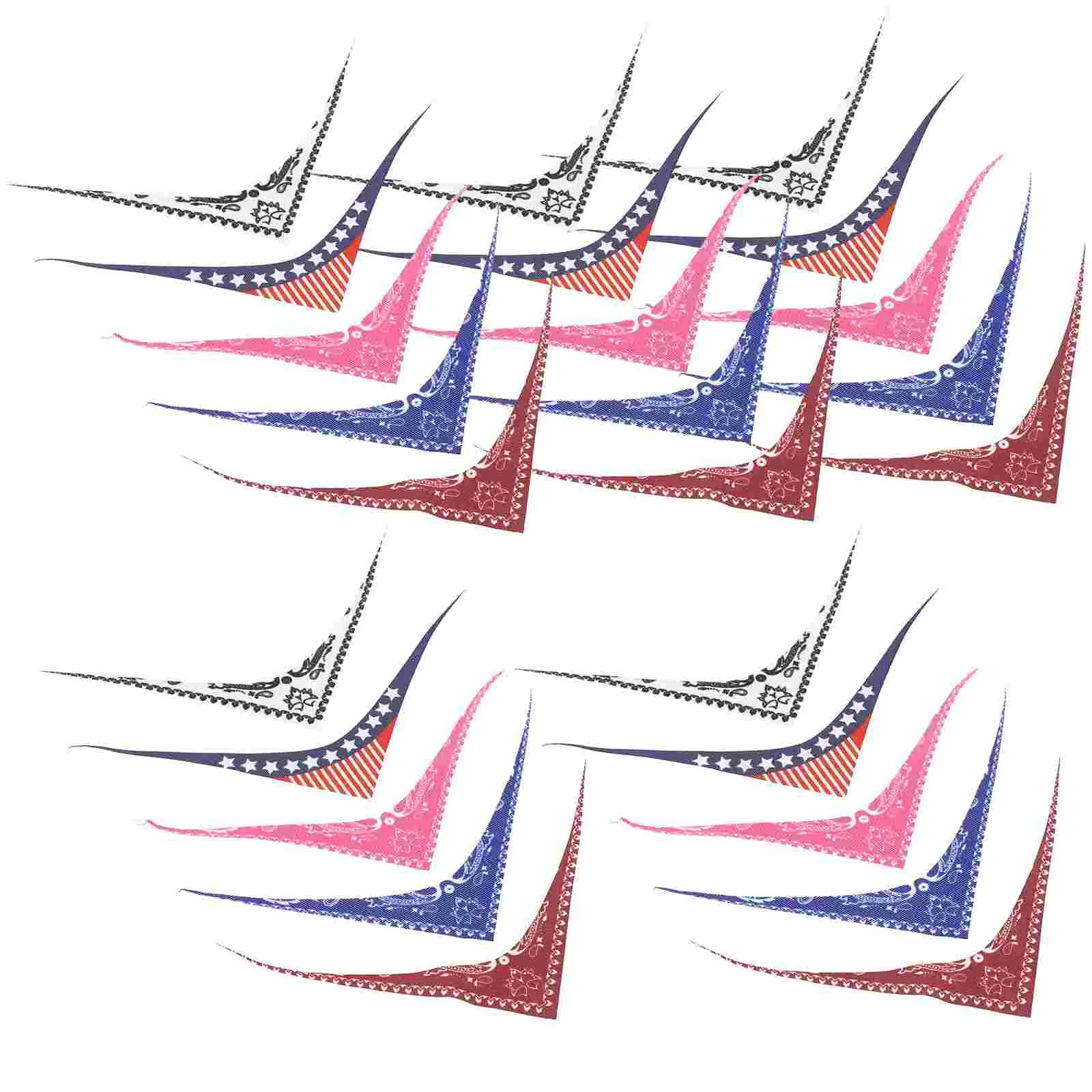 

25pcs Creative Mini Scarves Toy Figurine Triangular Scarves Decorations