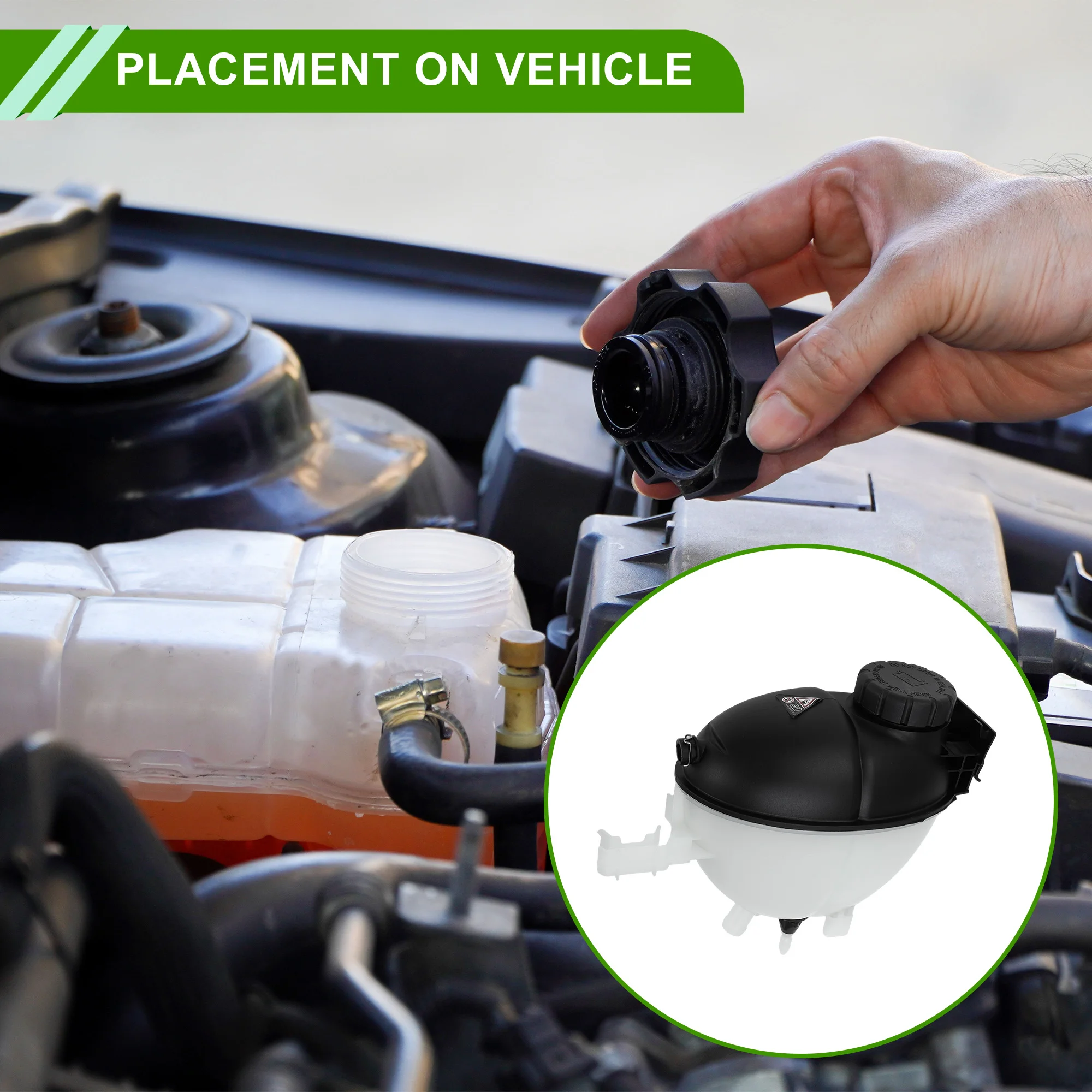 UXCELL No.2045000949 메르세데스-벤츠 C63용 냉각수 확장 탱크 AMG E550용 AMG 열 저항 냉각수 라디에이터용