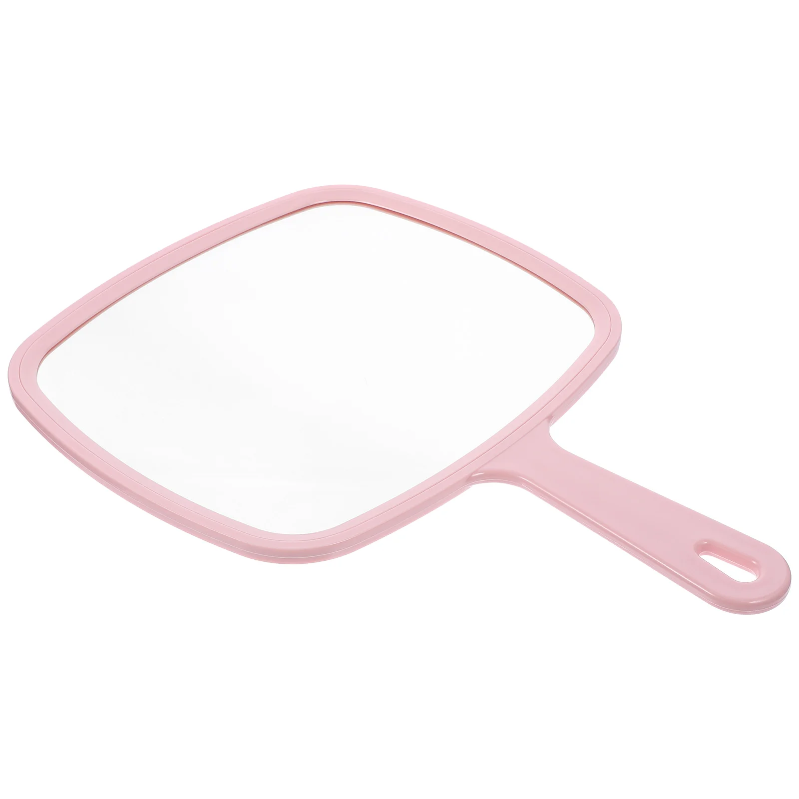

Decor Hand Mirror Handheld Makeup Girl Simple Plastic Portable Pink Travel Miss