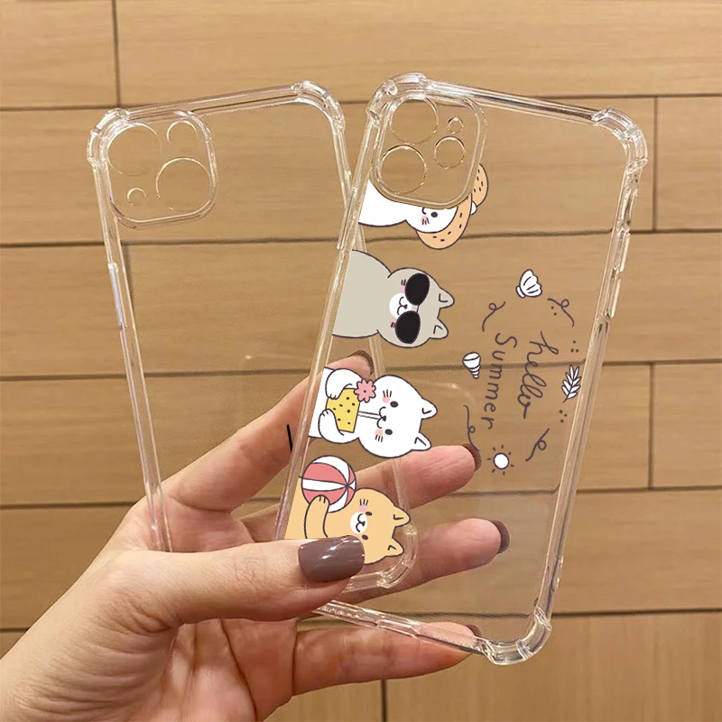 Funny Cat Transparent Phone Case - Enhanced Protection and Style