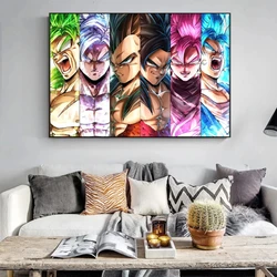 High Quality Canvas Bandai Anime Dragon Ball Sun Goku HD Picture Poster Decorative Art Interior Paintings Fashion Wall Paintings