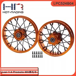 HR Upgrade Losi 1:4 Promoto MX Motorcycle Aluminum Alloy Electric Bicycle Front and Rear Wheels One Vehicle