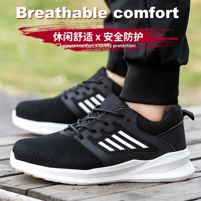 Scarpe antinfortunistiche leggere con punta in acciaio Scarpe da lavoro antiforatura da uomo Scarpe industriali traspiranti Stivali antinfortunistici da lavoro indistruttibili  322