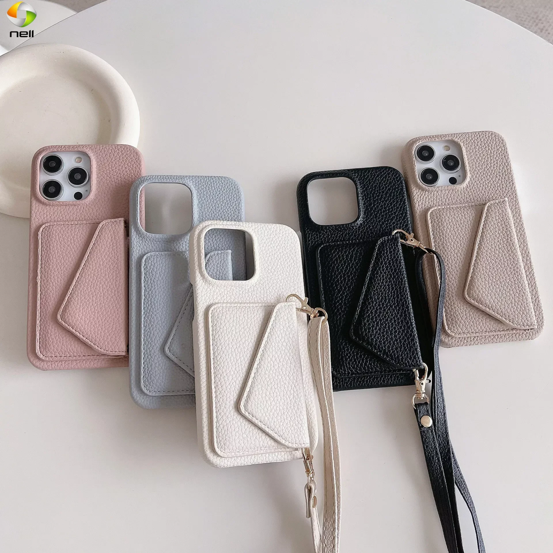 

Crossbody Wallet Phone Case For iPhone 15 14 Plus 13 12 11 Pro Max Purse Lanyard PU Leather Cover with Credit Card Slot Holder