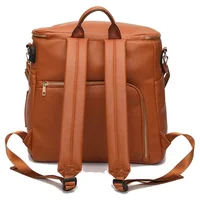 PU Leather Diaper Bag Backpack Large Capacity Travel Carry Bag Maternity Bag Stroller Organizer Nappy Changing Bags Diaper pad 2