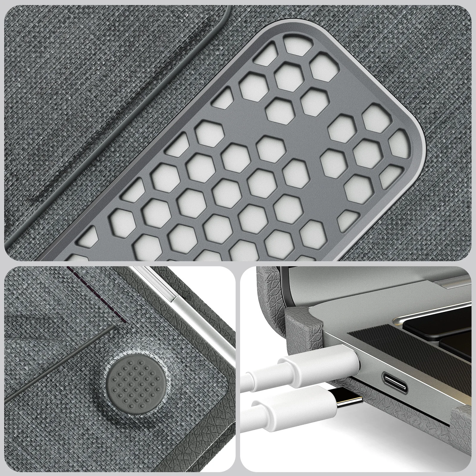 2024 Protective Laptop Case with Stand and Bottom Cover