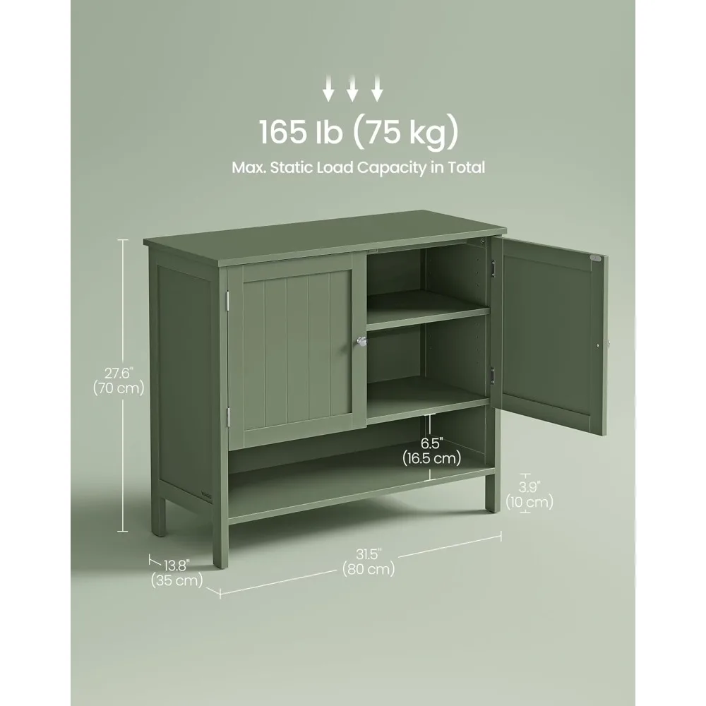 3-Tier Shoe Cabinets Organizer, Shoe Shelf, Modern Country Cabinet, Freestanding Cabinet with Height-Adjustable Shelf,  Entryway 2