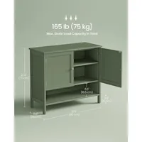 3-Tier Shoe Cabinets Organizer, Shoe Shelf, Modern Country Cabinet, Freestanding Cabinet with Height-Adjustable Shelf,  Entryway 2
