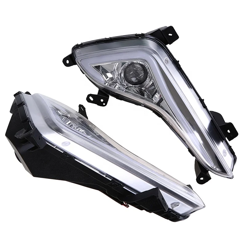 

1 Pair Car Daytime Running Light LED with Fog Lamp DRL for Hyundai Elantra 2014-2016 parts car accessories vehicle body kits