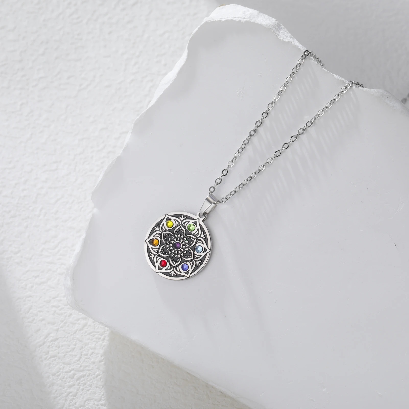 7 Chakra Mandala Necklace 2