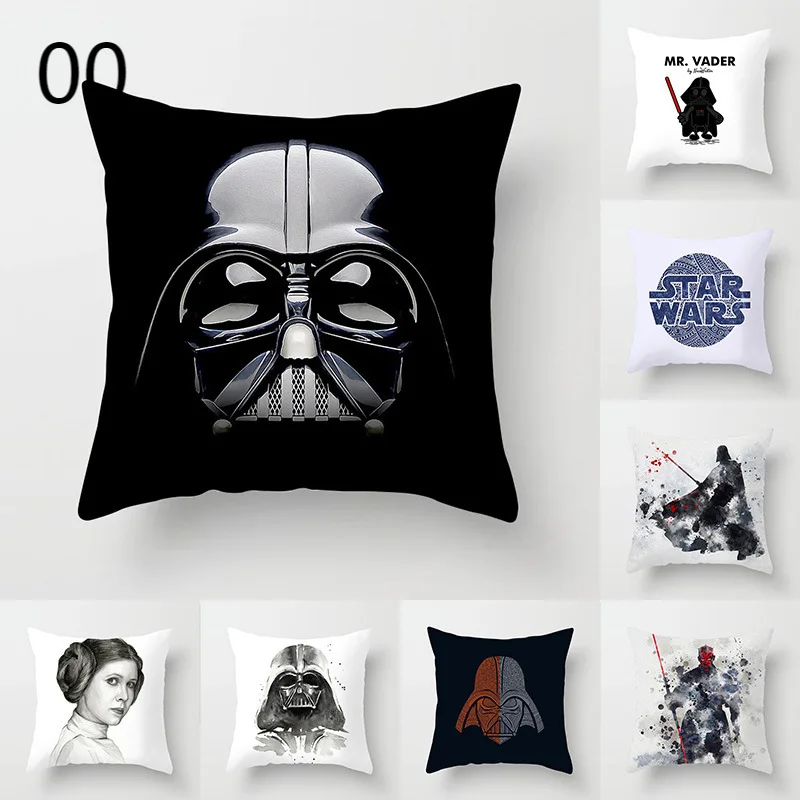 45CM Cartoon Disney Star Wars Pillow Cases Kids Bedroom Darth Vader  Stormtrooper Pillowcase Home Decor Sofa Throw Cushion Cover