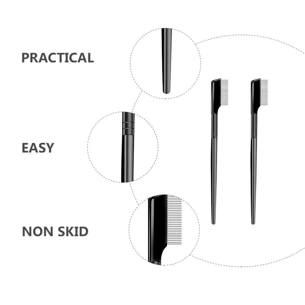 Makeup Brushes Eyelashes Brush Eyelashes Brush Comb Disposable Eyelash Brushes Brow Comb Eyelash Brush with Cover Eyelashes Separator Metal Brush Eye Makeup