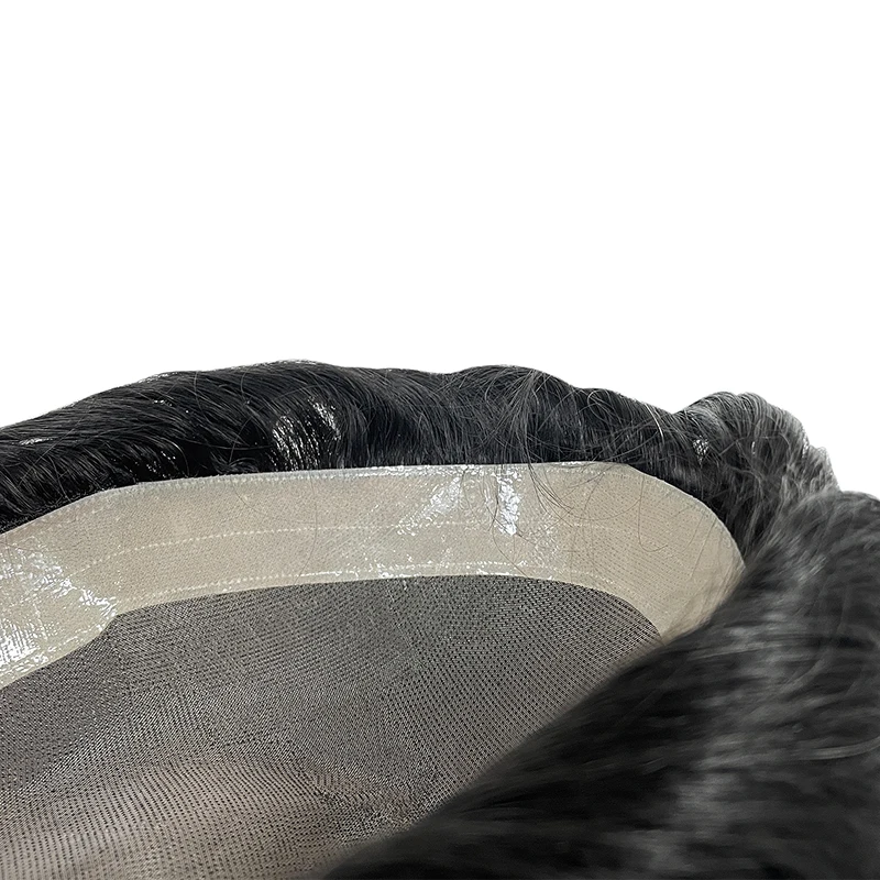Human hair toupee Male Hair Men Toupee Durable Fine Mono NPU Base Indian Remy Hair Replacement System Men's Prosthesis Hairpieces Natural Hairline