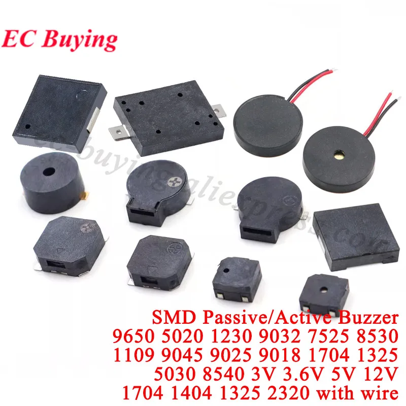 5Pcs SMD Magnetic Piezo Loudspeaker Speaker Buzzer 8630 1109 9045 9025 9018 5020 1230 9032 7525 8630 8540 Passive 9650 Active mini plug speaker piezo buzzer mini speaker electronic buzzer