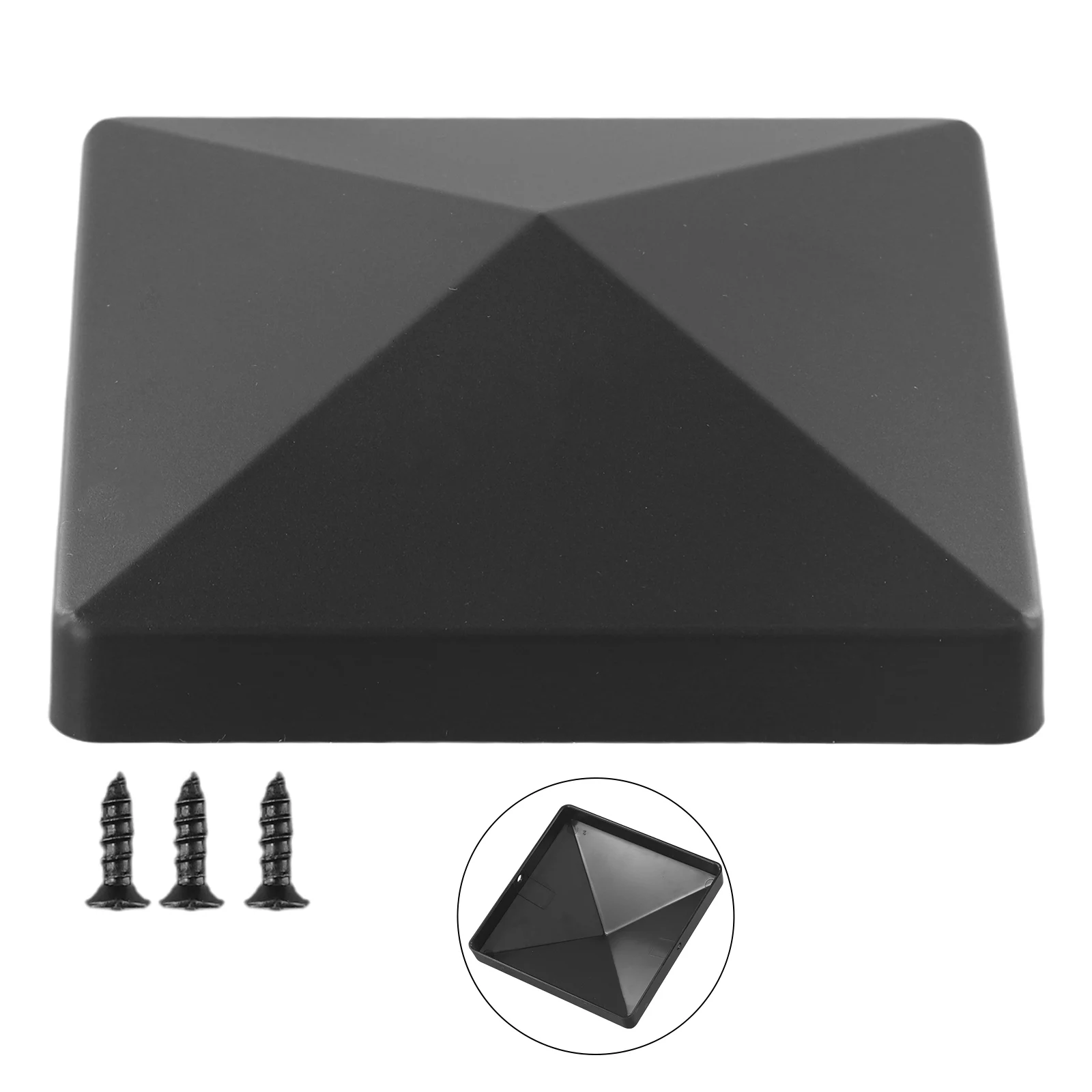 

1/4pc 4 Inch Hard Plastic Fence Post Cap Protection Cap For Outdoor Wooden Fence Garden Accessories For Protecting Fence Poles